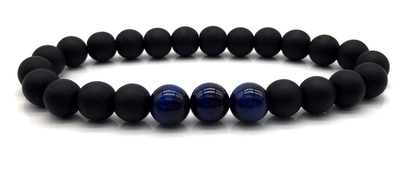 Image of Black/Blue Beaded Bracelet 