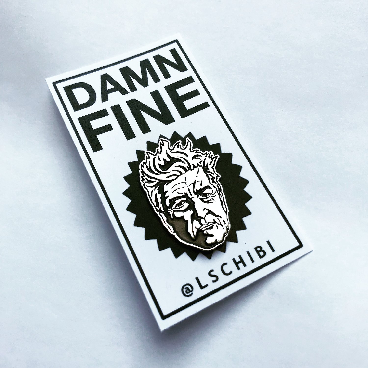 Image of DAMN FINE Shiny Nickel Pin