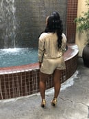 Image of Metallic Gold/Silver Shorts Set