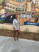 Image of Floral Pink and White Romper