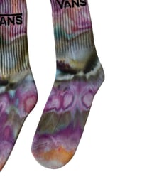 Image 5 of M/L Adult VANS Hand-Dyed Crew Socks in Earthy Agate Ice Dye