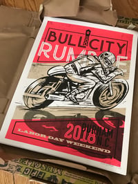 2018 Large Bull City Rumble Poster 18” x 24” Hand- Screened & Signed