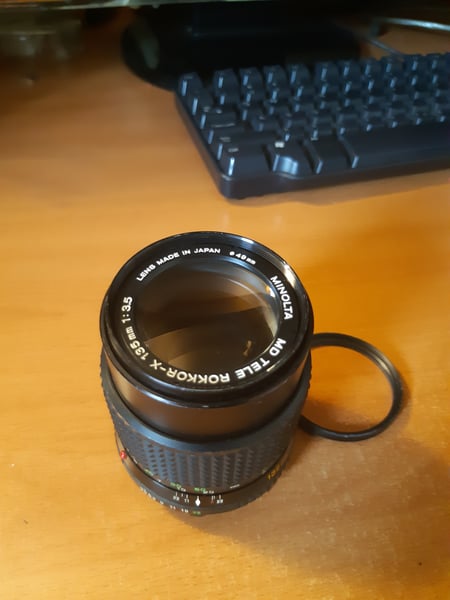 Image of Minolta MD Tele Rokkor-X 135mm 1:3.5 lens (Near Mint)