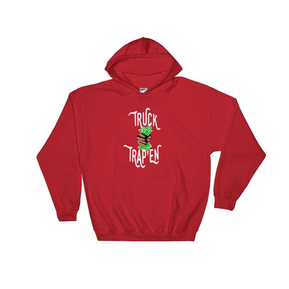 Image of TRUCK TRAP'EN RED HOODIE