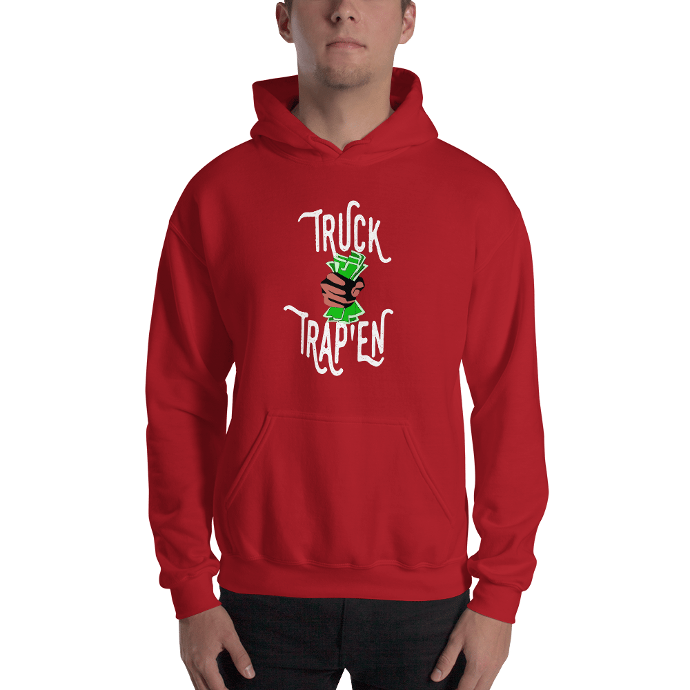 Image of TRUCK TRAP'EN RED HOODIE