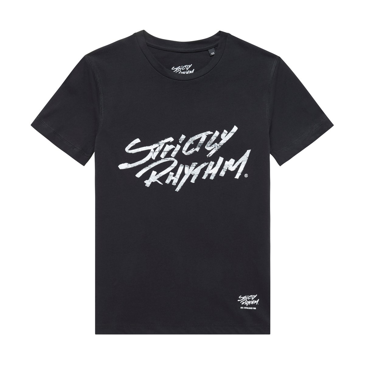 Men's distressed logo t-shirt black | Strictly Rhythm
