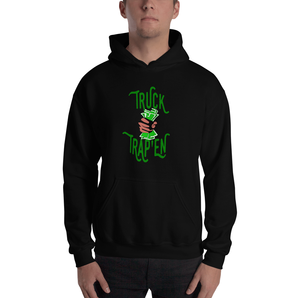 Image of TRUCK TRAP'EN BLACKxGREEN HOODIE