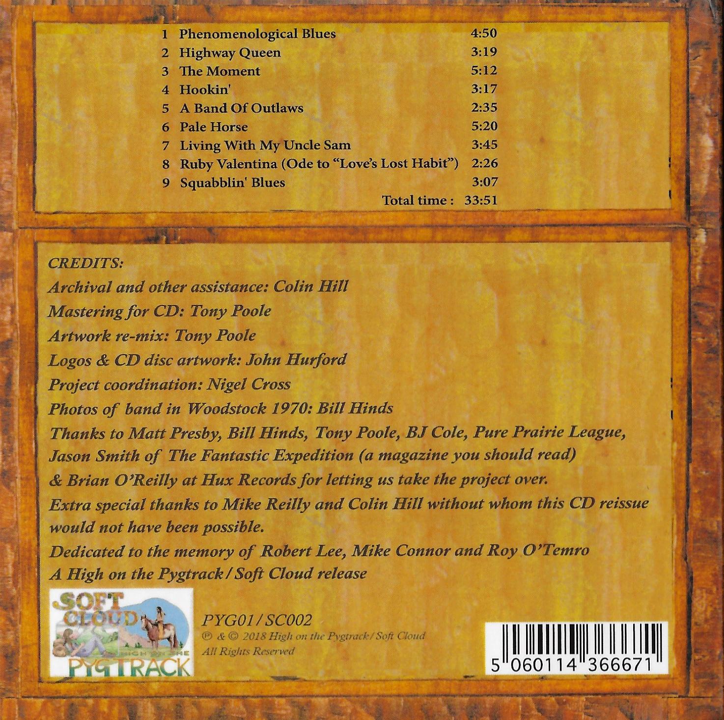 Image of The Lee Riders - 'S/T' CD UK IMPORT (High On The Pyg Track/Shagrat)