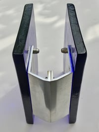 Image 2 of Pair of Large Art Glass Door Handles
