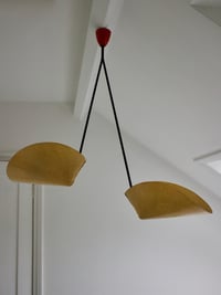 Image 2 of Architectural Pendant Light with Scooped Shades, 1950s