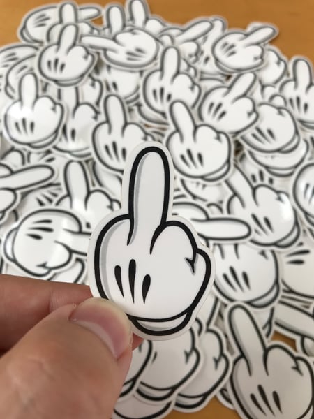 Image of Mickey Mouse Middle Finger