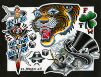 Image 1 of Number 6 original 11”x14” flash sheet