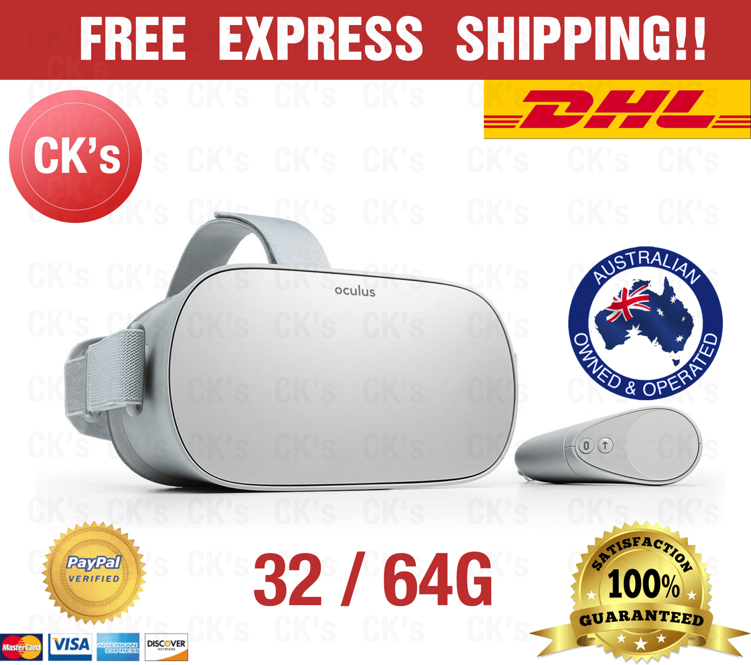 Image of Oculus Go Wireless Portable Standalone 32G/64G VR headset + Controller + 35 Game