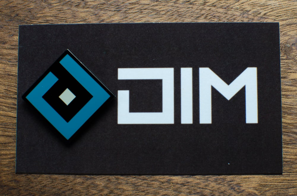 Image of DIM Logo Enamel Pin (Beta Blue)