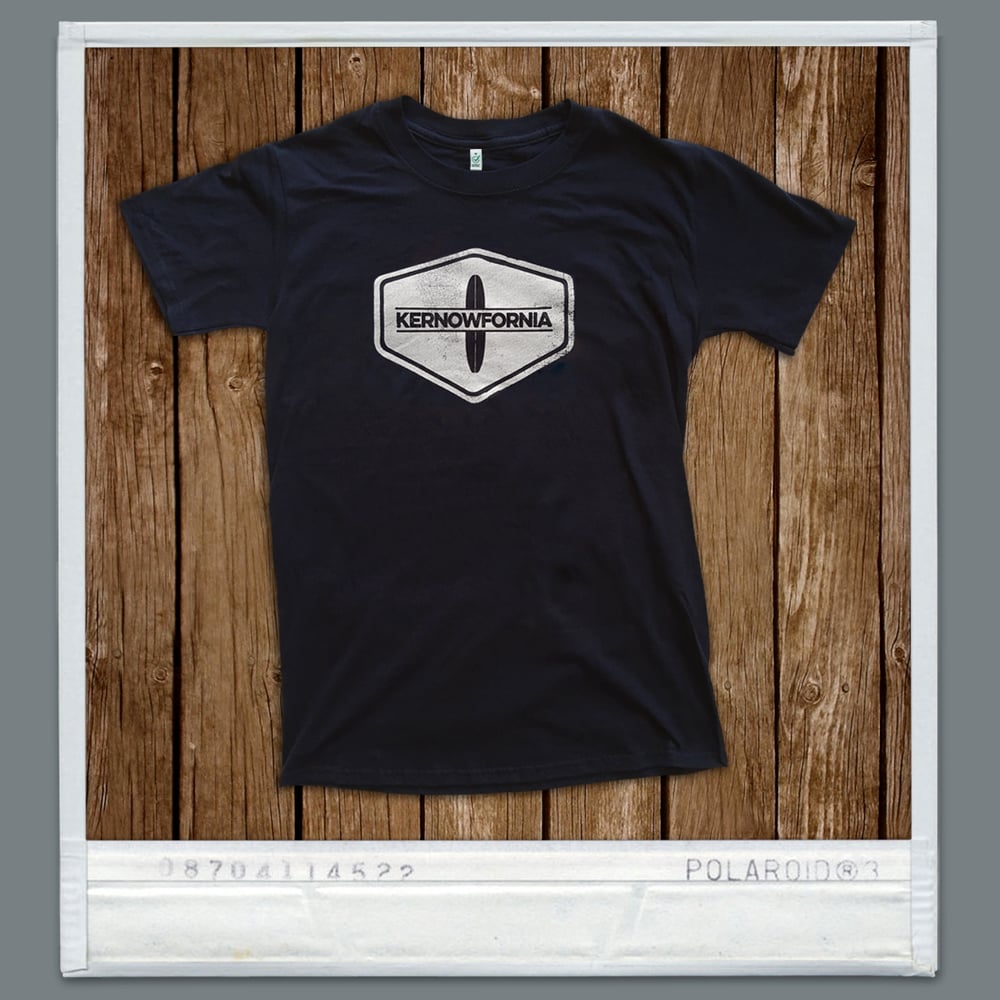 Image of Retro Logo / T-shirt / Unisex (white & navy blue)