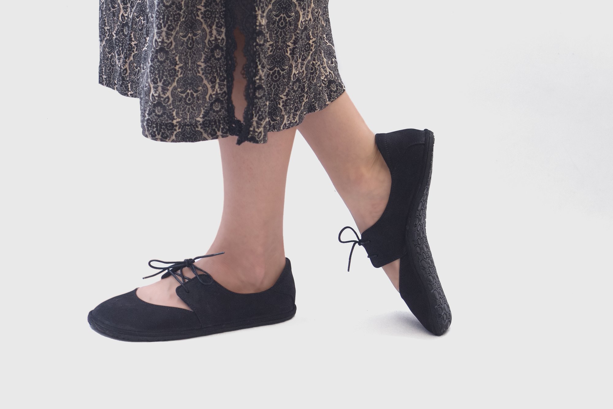 nubuck ballet flats