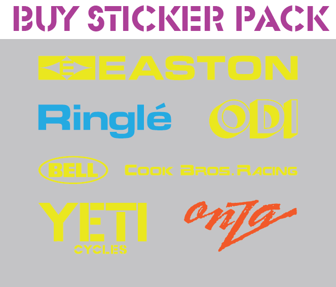 Image of Team Yeti sponsors vinyl stickers