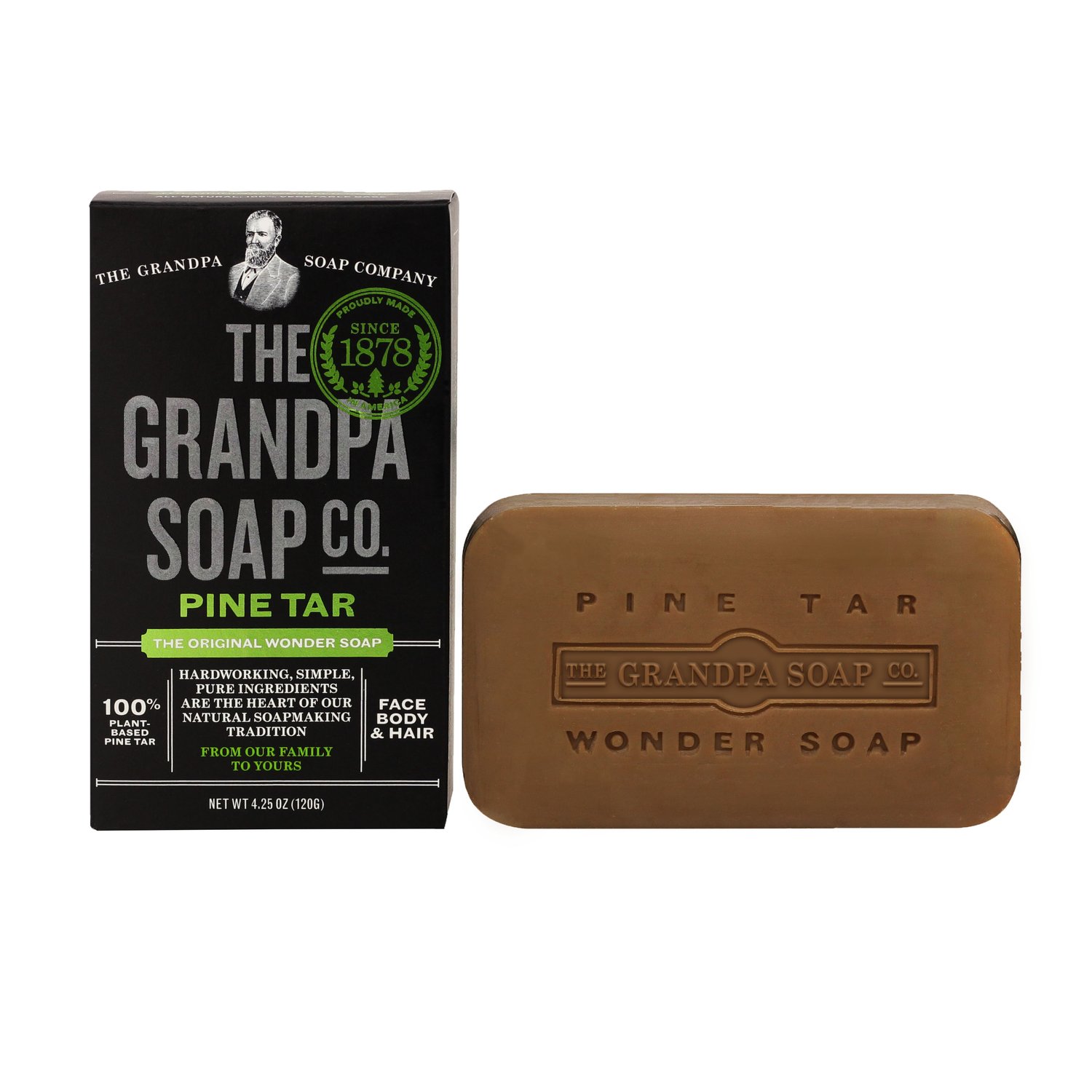 Image of The Grandpa Soap Company Pine Tar Bar Soap (4.25 oz)