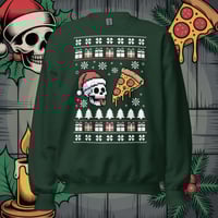 Image 3 of Skull Slice Ugly Christmas Sweatshirt