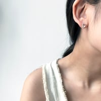 Image 3 of White Sapphire Pear Stud Earring (Single piece)