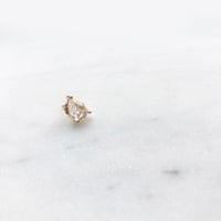 Image 1 of White Sapphire Pear Stud Earring (Single piece)