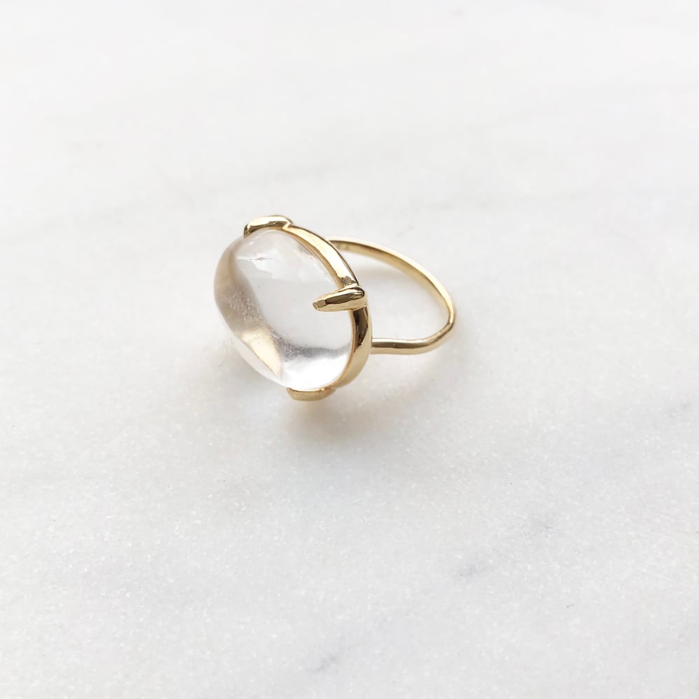 Image of Clear Quartz Dome Ring