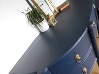 Image 4 of A solid mahogany dark blue sideboard