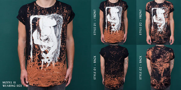 Image of T-Shirt – Illusions in decay - ACID WASHED / BLACK