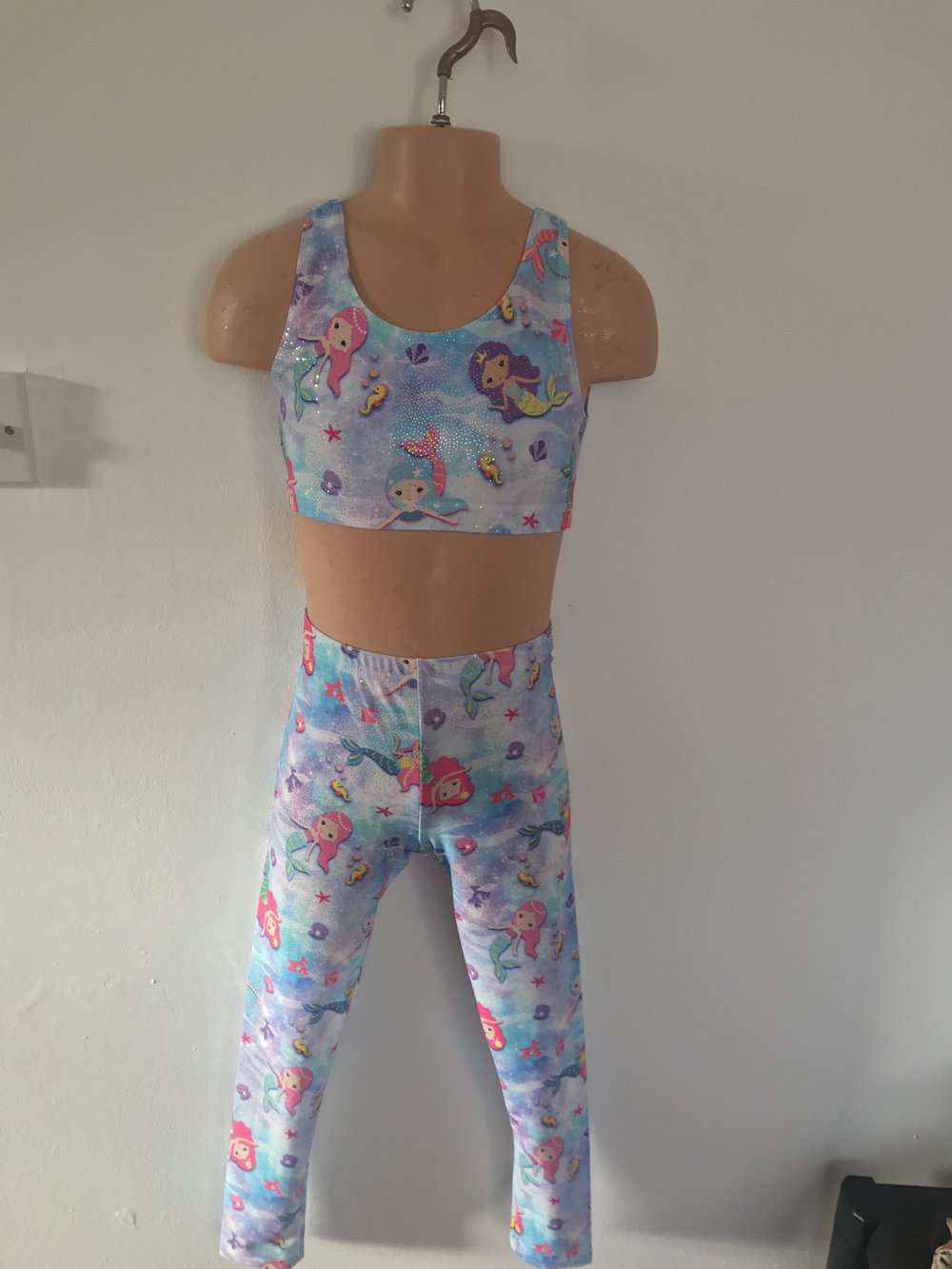 Image of Mermaid crop top and leggings 