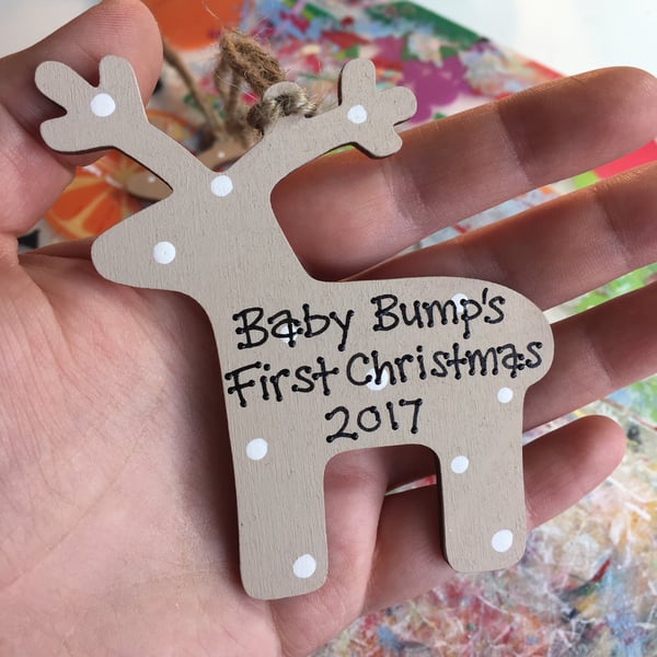 Image of Reindeer decoration (ANY WORDING)