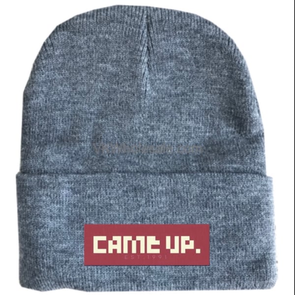 Image of Came Up Dark Gray logo Beanie 