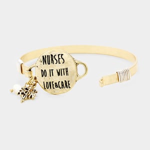 Image of NURSES DO IT WITH LOVE BANGLE