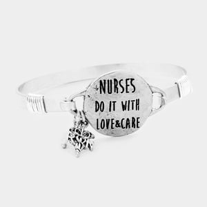 Image of NURSES DO IT WITH LOVE BANGLE