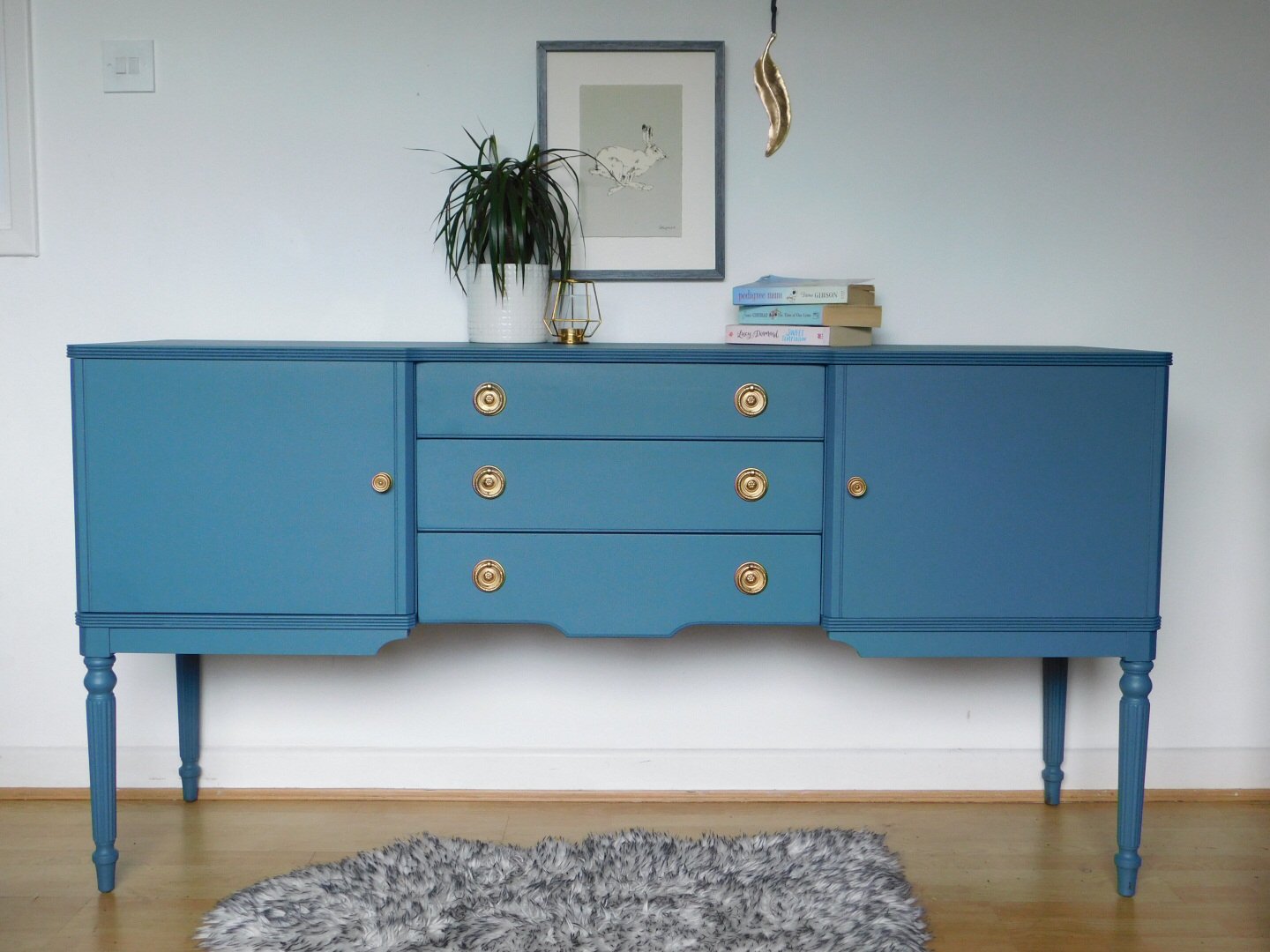 Image of A beautiful blue sideboard