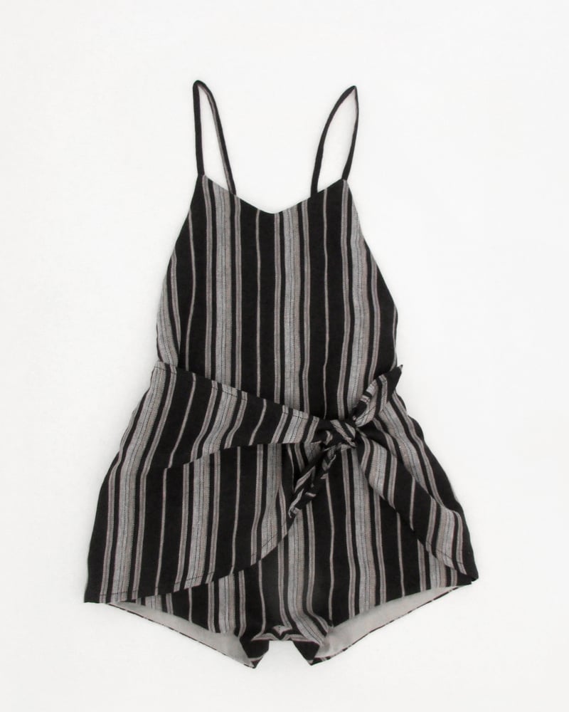 Image of tie front playsuit- ink