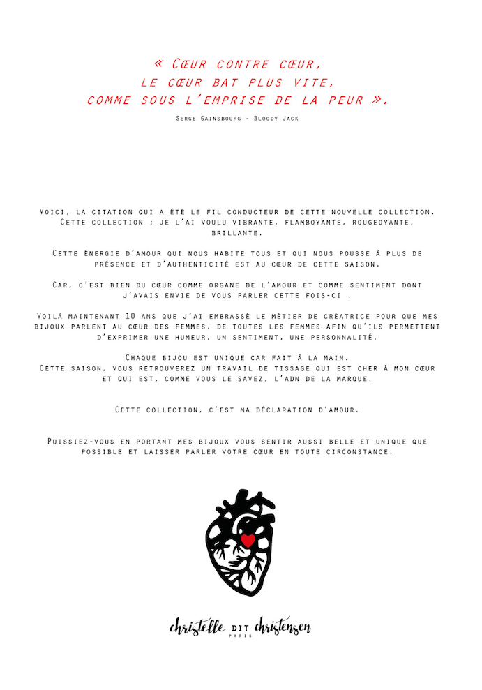 COEUR CONTRE COEUR COLLIER L christelle dit christensen