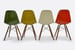 Image of Rare multicolor set DSW Forest Green, Mustard, Off White and Terra Herman Miller/Vitra