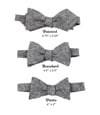 Black Linen Pointed Bow Tie