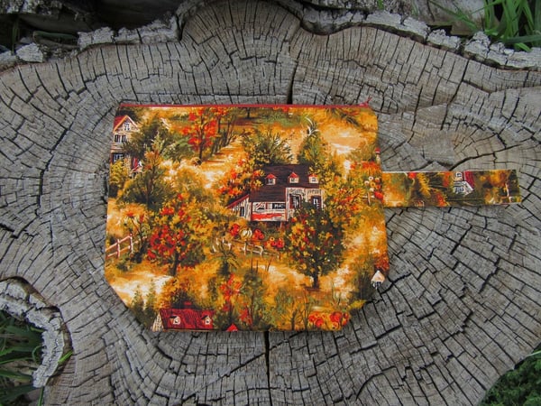 Image of Autumn House Medium Zippered Project Bag w/ Handle