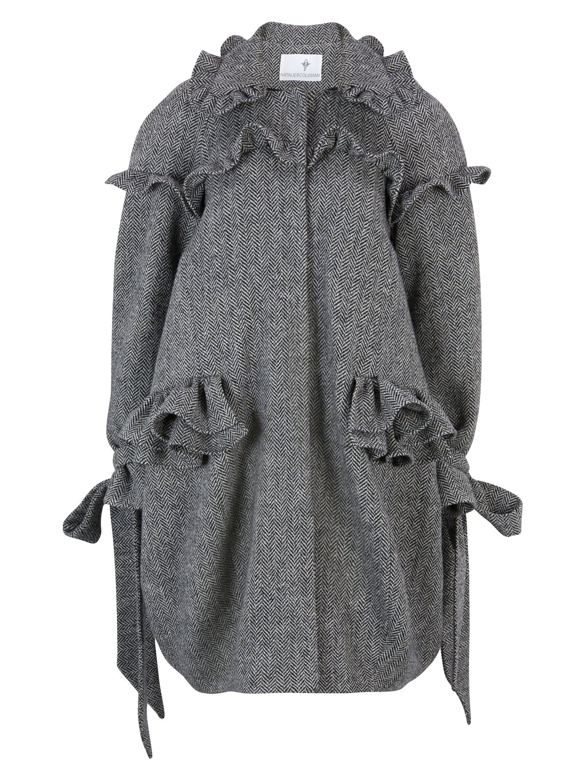 Image of Irish Tweed Pleated Coat 