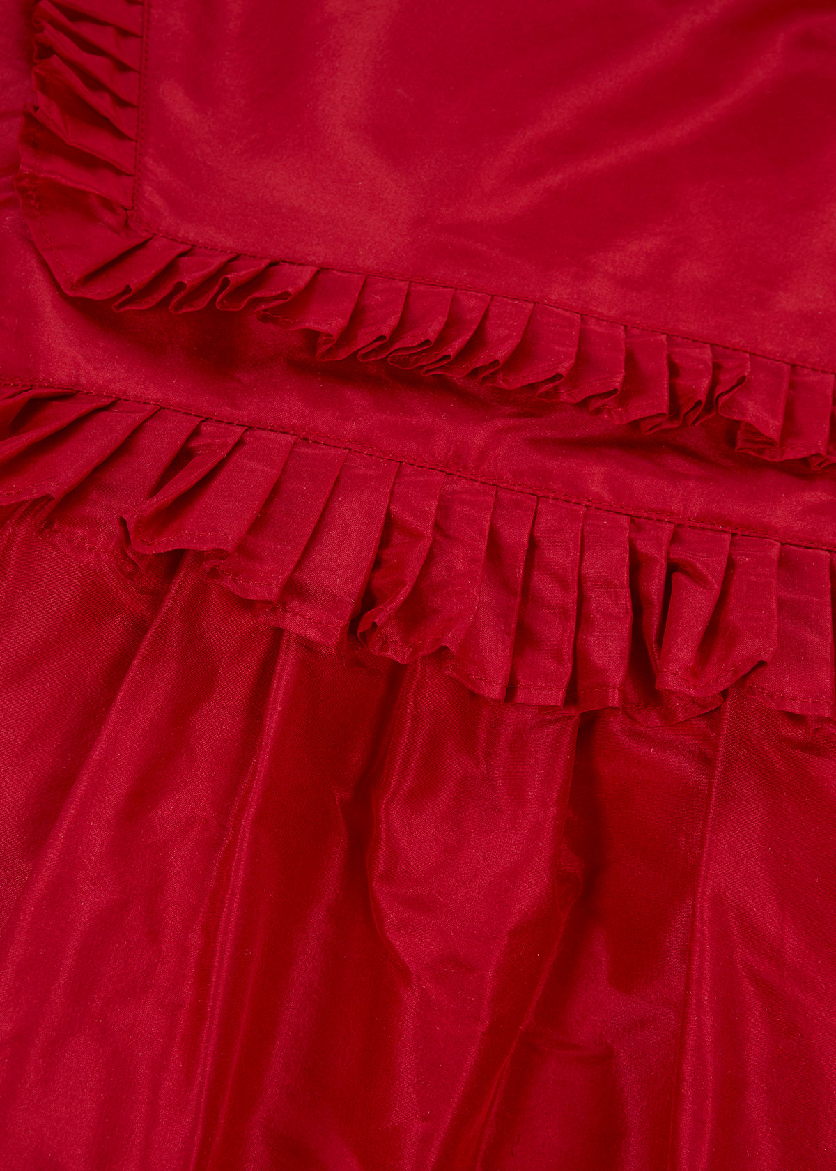 Image of Cardinal Red Silk Taffeta Dress 