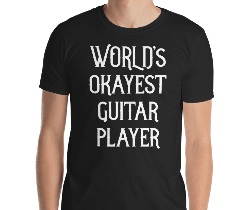 Image of World's Okayest Guitar Player T-Shirt