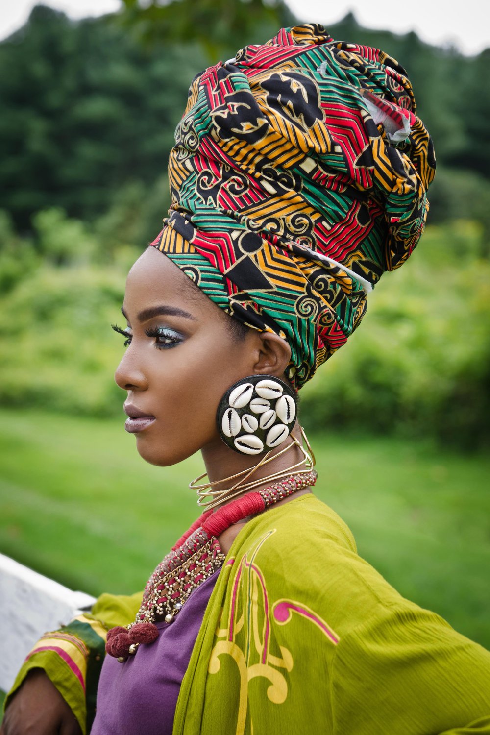 Image of Custom Zola Oversized Round Cowrie Shell Earrings