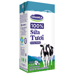 Image of SỮA TƯƠI TIỆT TRÙNG VINAMILK 100% KHÔNG ĐƯỜNG - HỘP GIẤY 1L