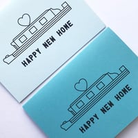 NARROWBOAT HOUSE BOAT CANAL BOAT NEW HOME CARD BY fingsMCR