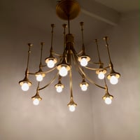 Image 5 of Gold Lacquered Chandelier, Italy 1960s