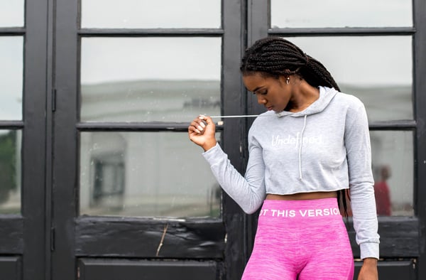 Image of NTV Undefined cropped hoodie grey