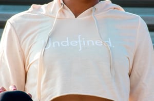 Image of NTV Be Undefined Khaki cropped hoodie