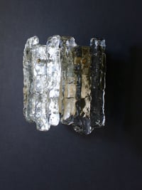 Image 3 of Ice Glass Sconces, Austria 1960s