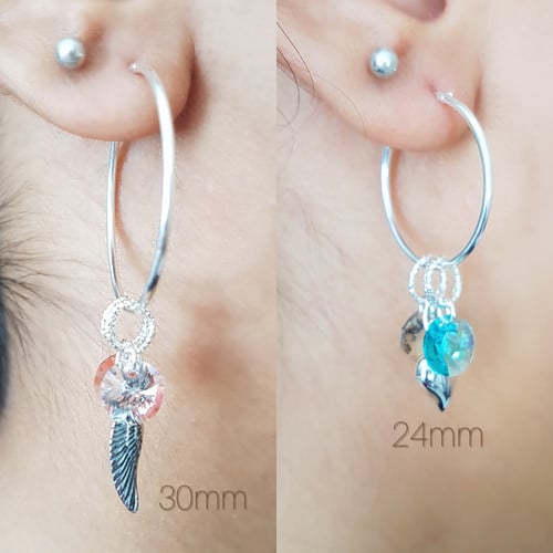 Image of BEJEWELLED HOOP EARRINGS